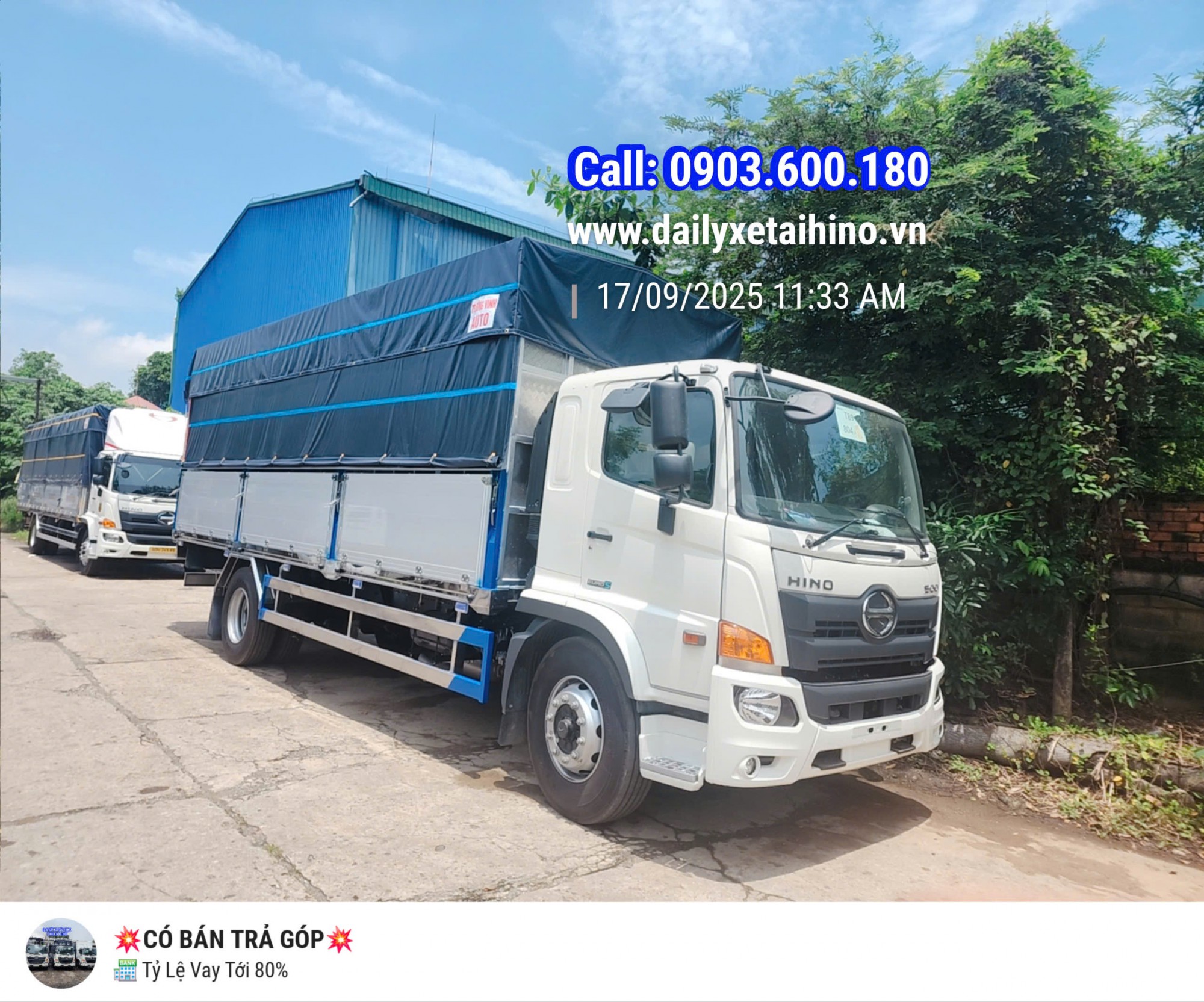 Hino 8 Tấn Thùng Mui Bạt FG8JP8A